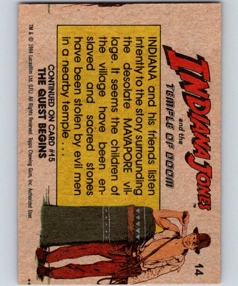 1984 Topps Indiana Jones and the Temple of Doom #14 Tales of the Mayapore