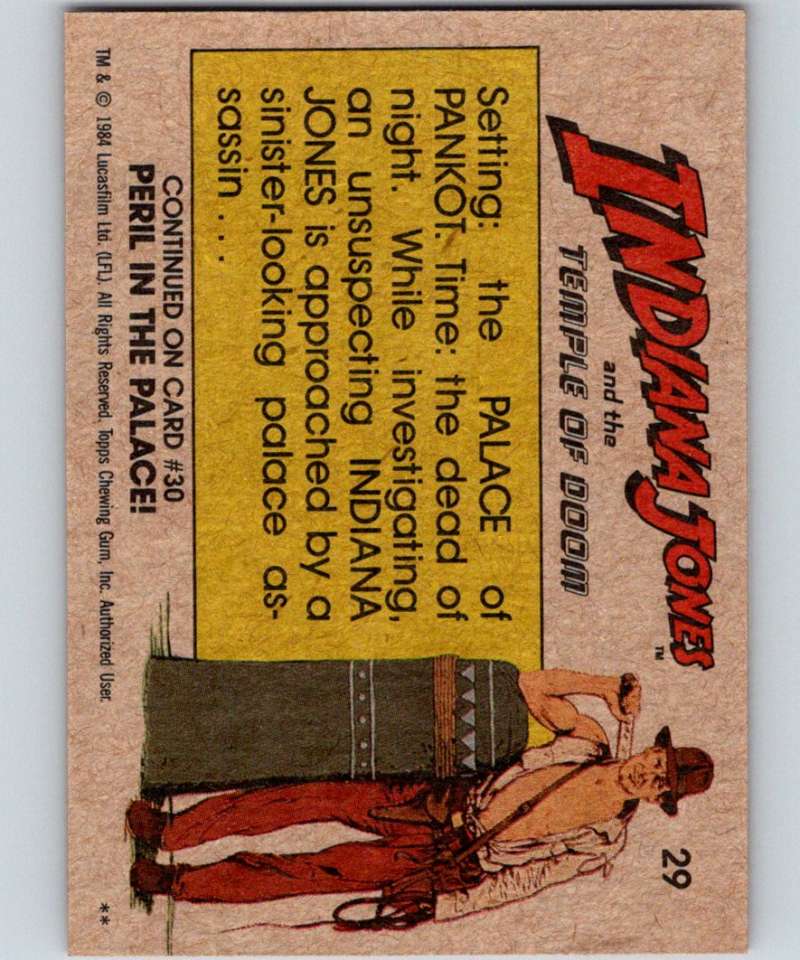 1984 Topps Indiana Jones and the Temple of Doom #29 Look Out/Behind You! Image 2