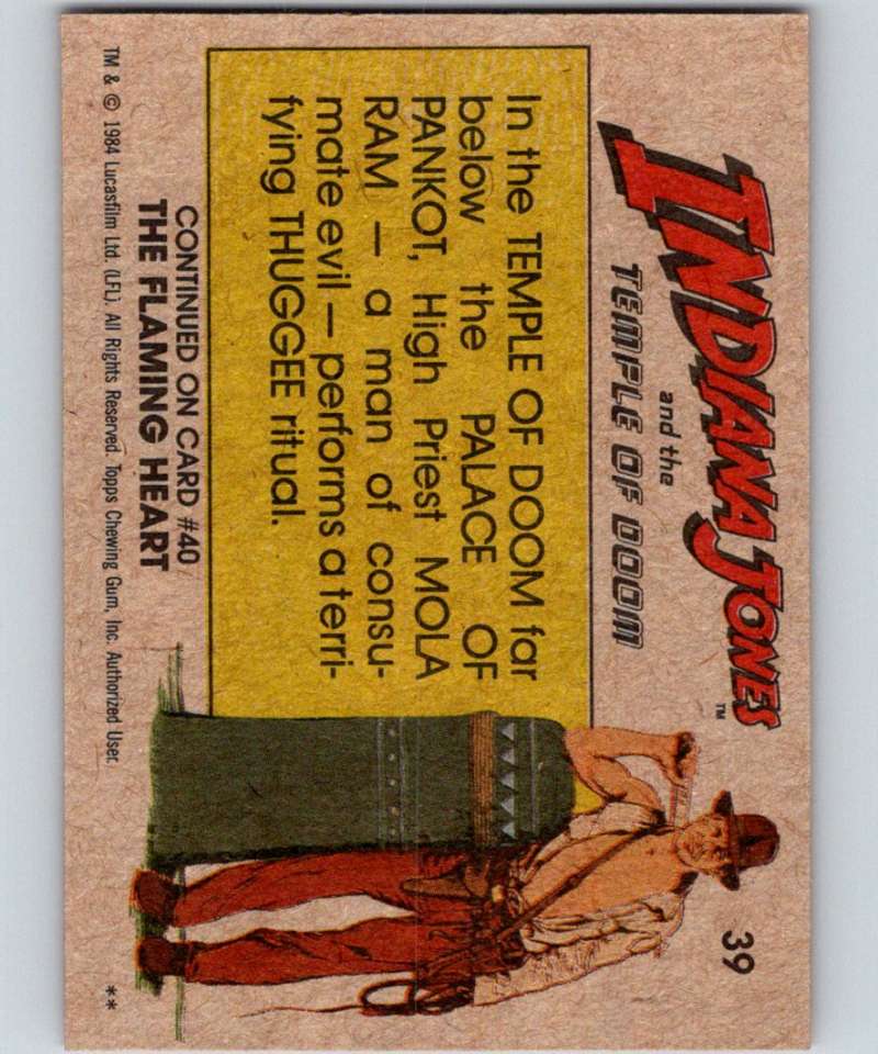 1984 Topps Indiana Jones and the Temple of Doom #39 The Evil High Priest Image 2