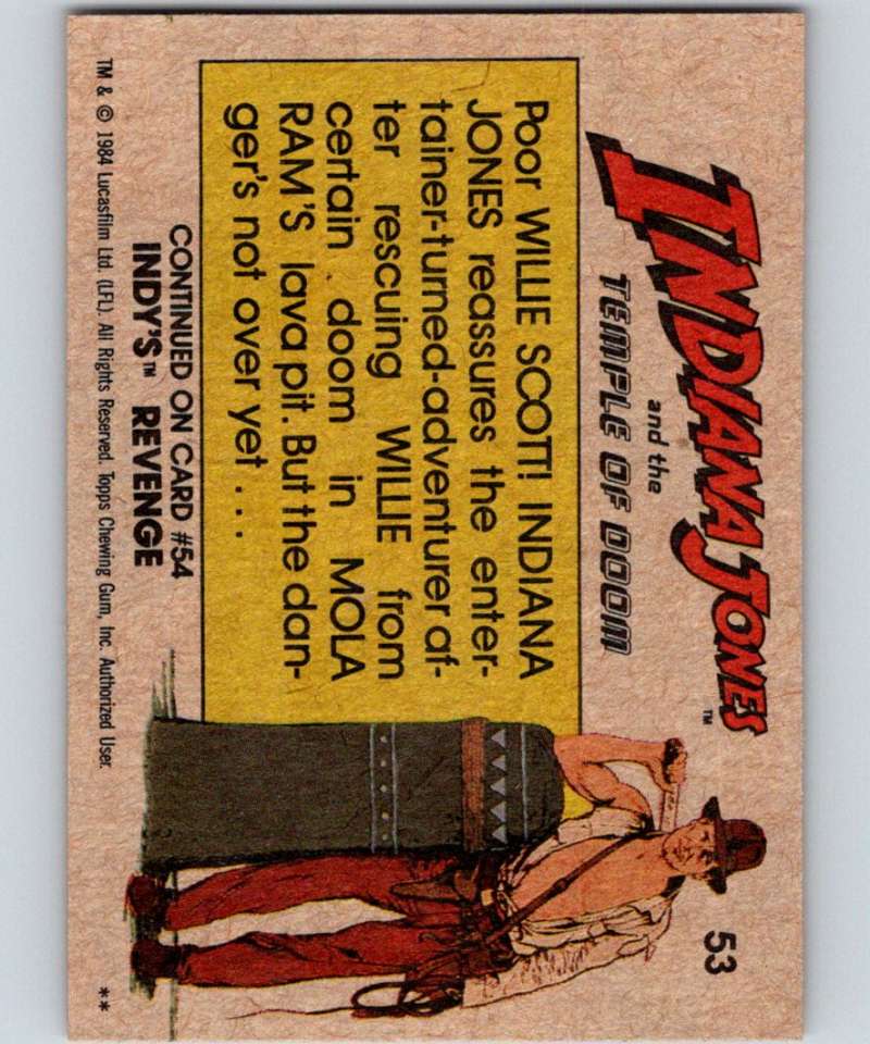 1984 Topps Indiana Jones and the Temple of Doom #53 Everything's Okay