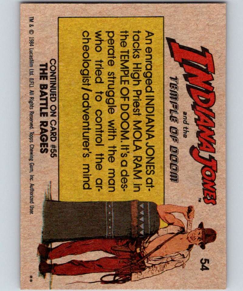 1984 Topps Indiana Jones and the Temple of Doom #54 Indy's Revenge