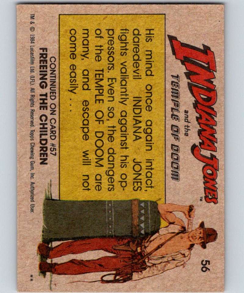 1984 Topps Indiana Jones and the Temple of Doom #56 Fighting Against Evil! Image 2