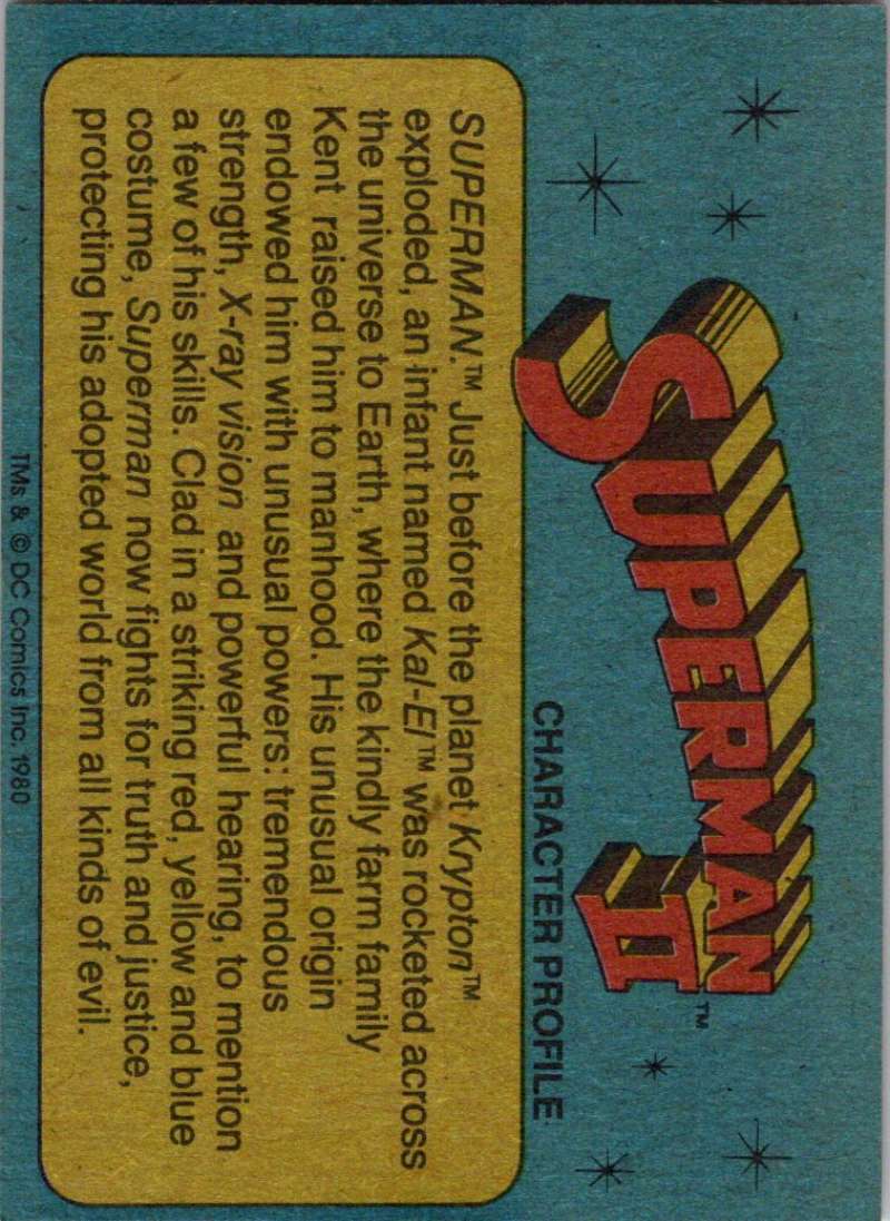 1980 Topps Superman II #2 The Man of Steel