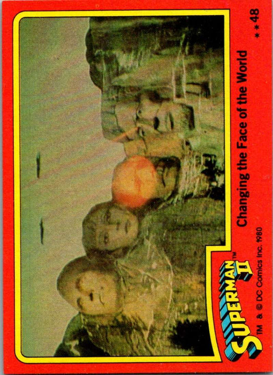 1980 Topps Superman II #48 Changing the Face of the World Image 1