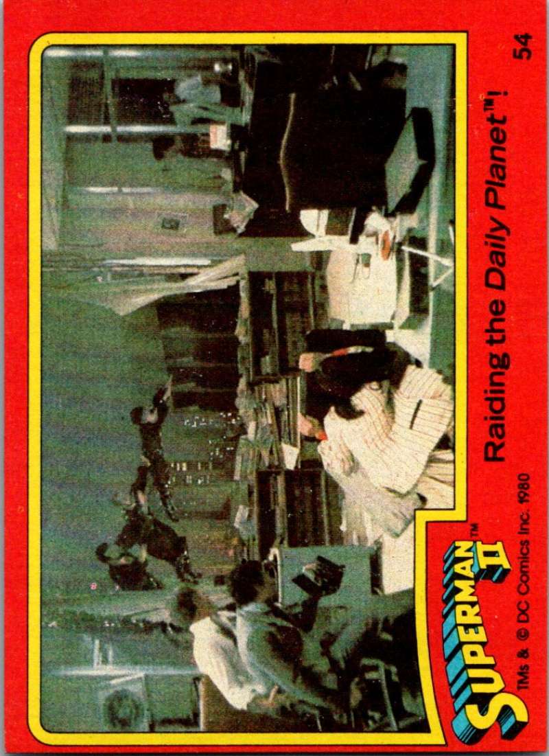 1980 Topps Superman II #54 Raiding the Daily Planet!