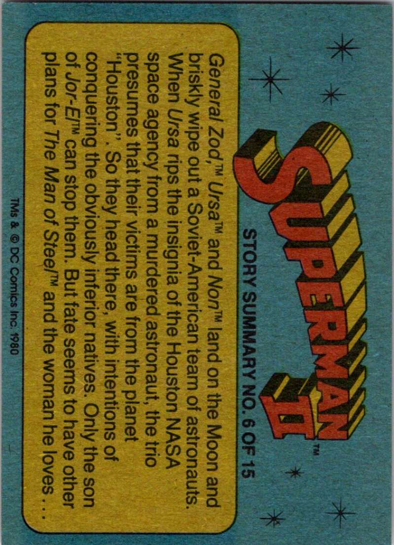 1980 Topps Superman II #56 Perry White Hits the Ceiling!! Image 2
