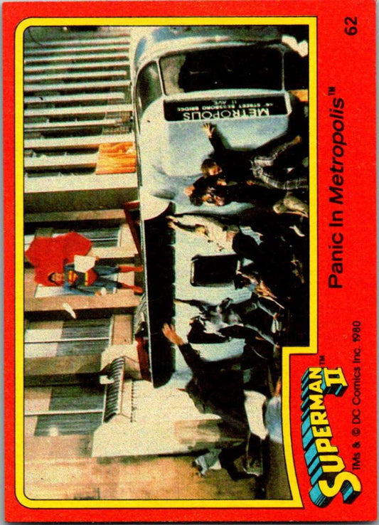1980 Topps Superman II #62 Panic in Metropolis Image 1