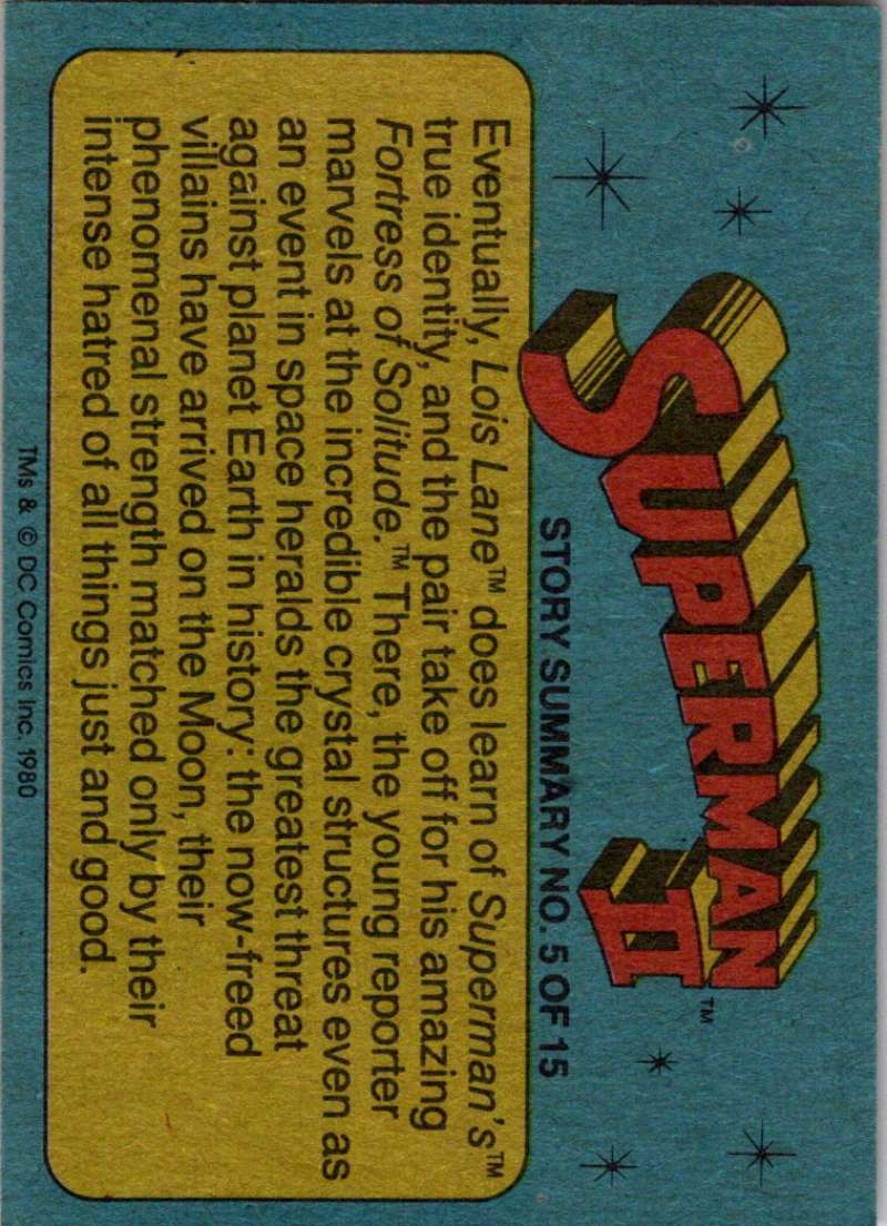 1980 Topps Superman II #62 Panic in Metropolis Image 2