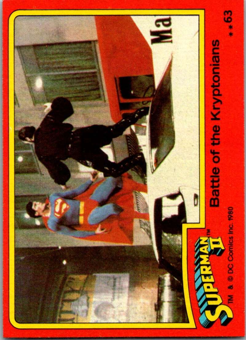 1980 Topps Superman II #63 Battle of the Kryptonians Image 1
