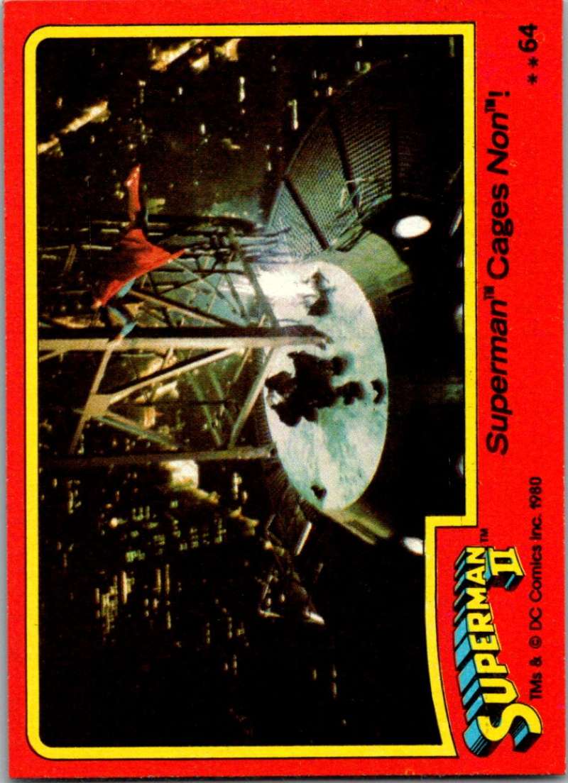 1980 Topps Superman II #64 Superman Cages Non!