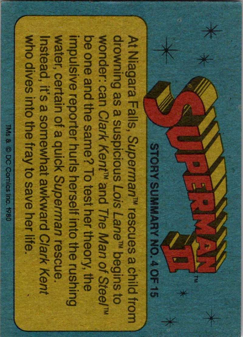 1980 Topps Superman II #66 One Way to Catch a Bus! Image 2