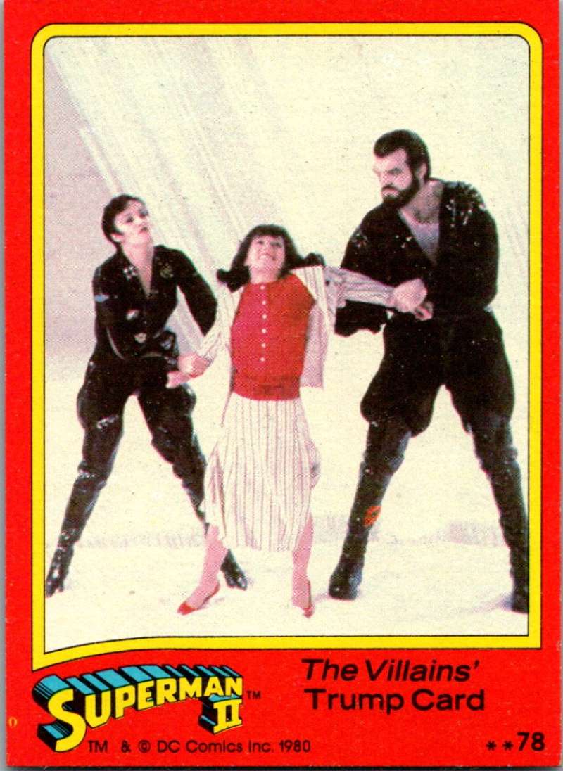 1980 Topps Superman II #78 The Villains' Trump Card Image 1