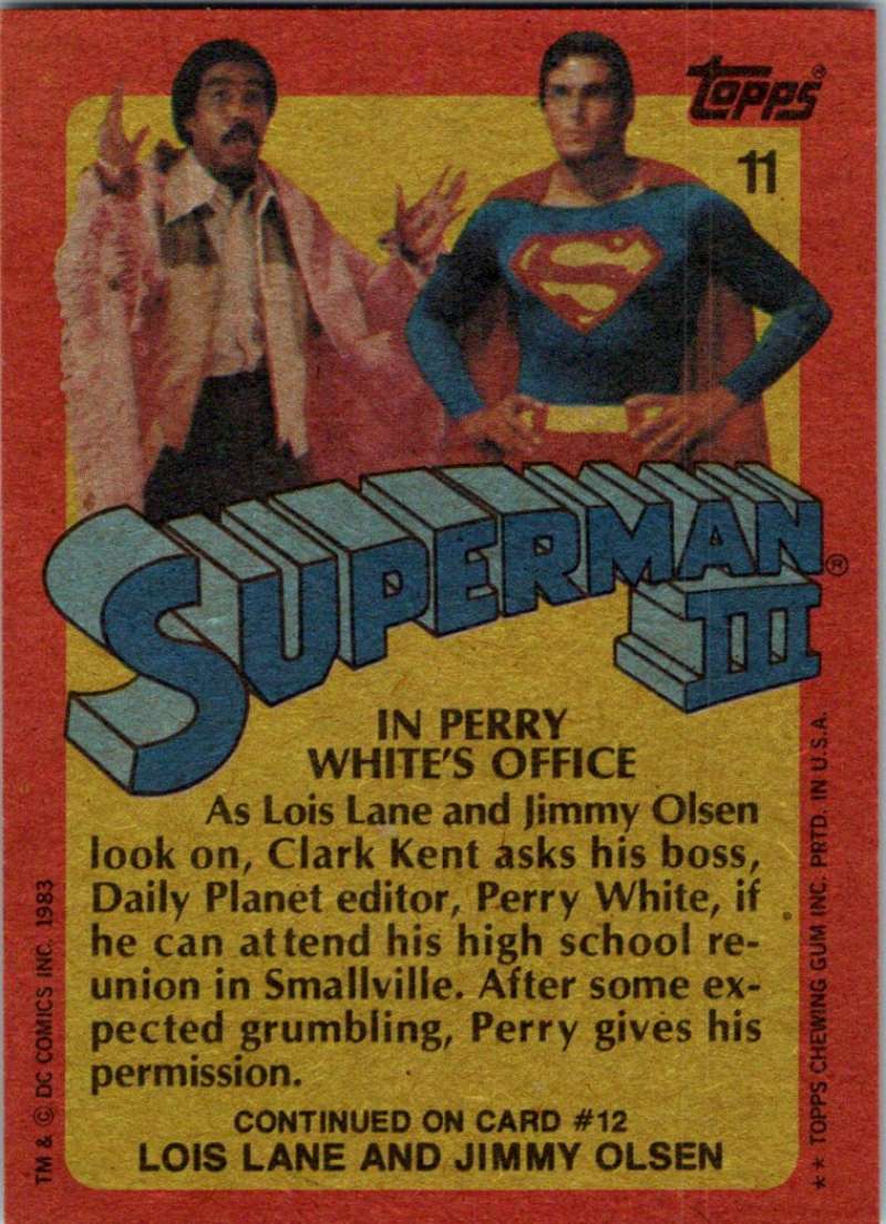 1983 Topps Superman III #11 In Perry White's Office Image 2