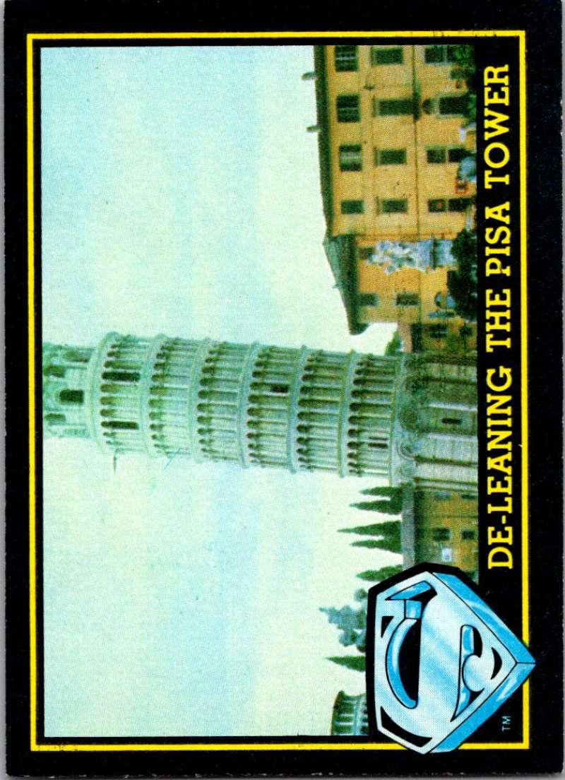 1983 Topps Superman III #52 De-Leaning the Pisa Tower Image 1