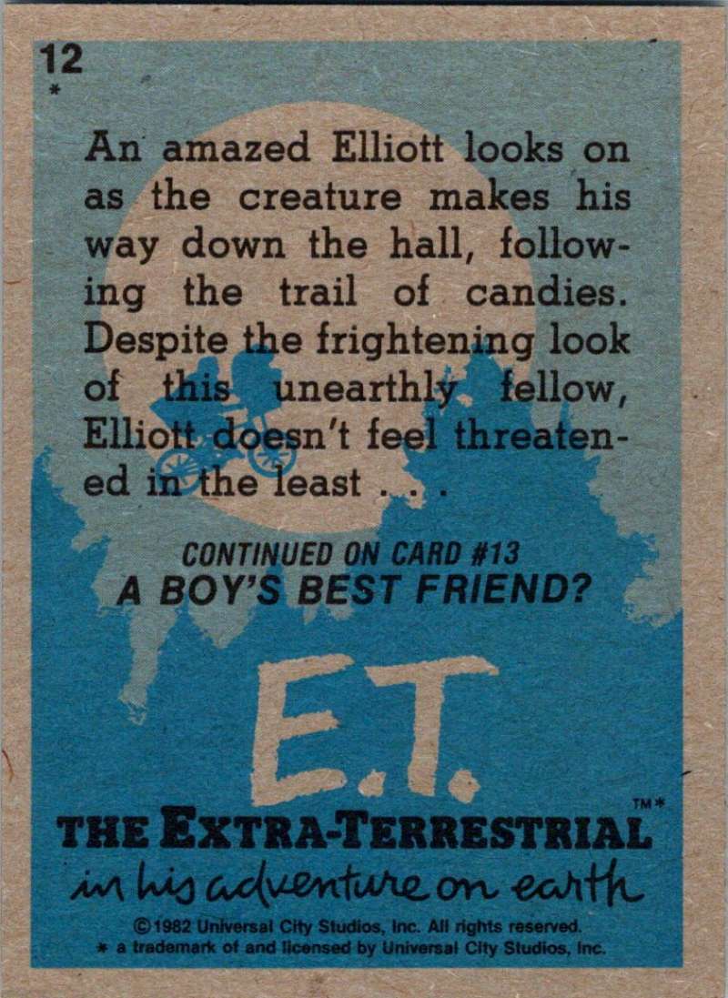 1982 Topps E.T. The Extraterrestrial #12 The Friends Meet