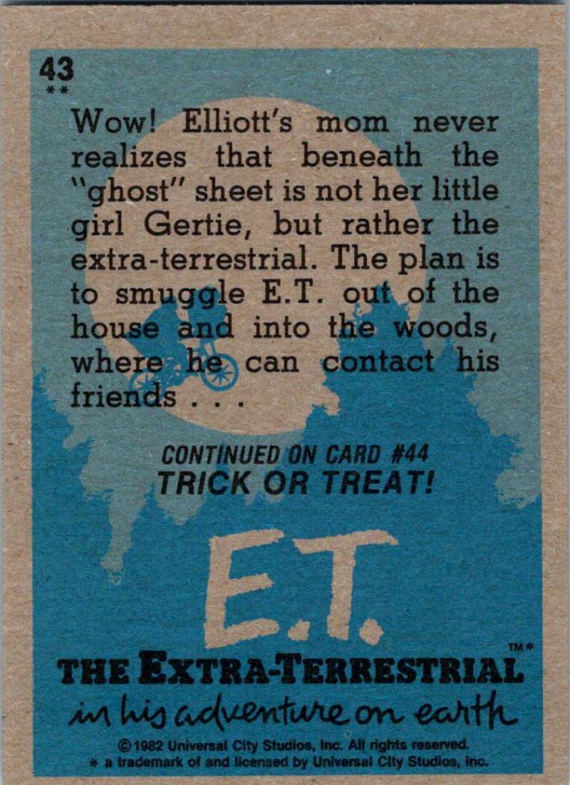 1982 Topps E.T. The Extraterrestrial #43 Off On Their Mission Image 2