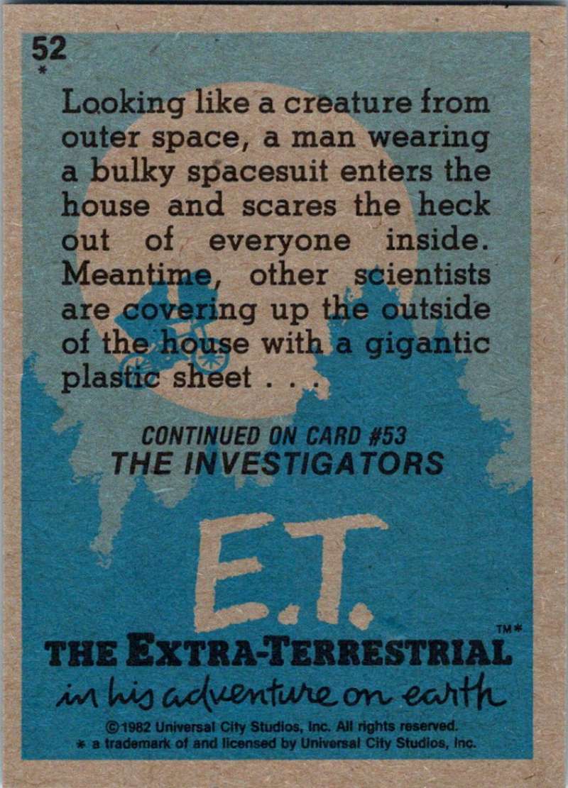 1982 Topps E.T. The Extraterrestrial #52 Spaceman at the Door!