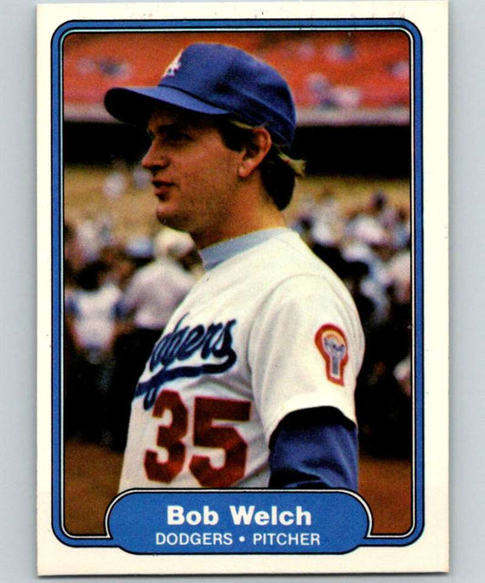 1982 Fleer #28 Bob Welch Dodgers Image 1