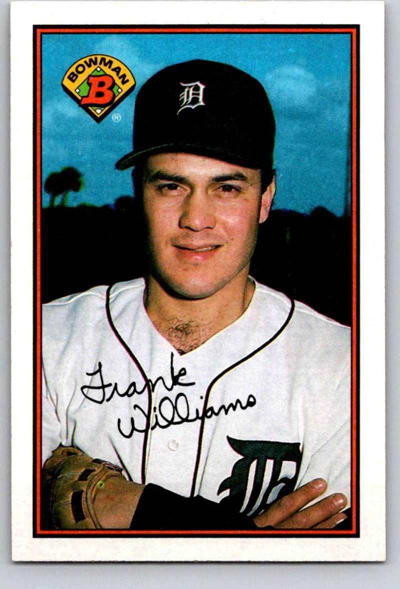 1989 Bowman #100 Frank Williams Tigers MLB Baseball Image 1