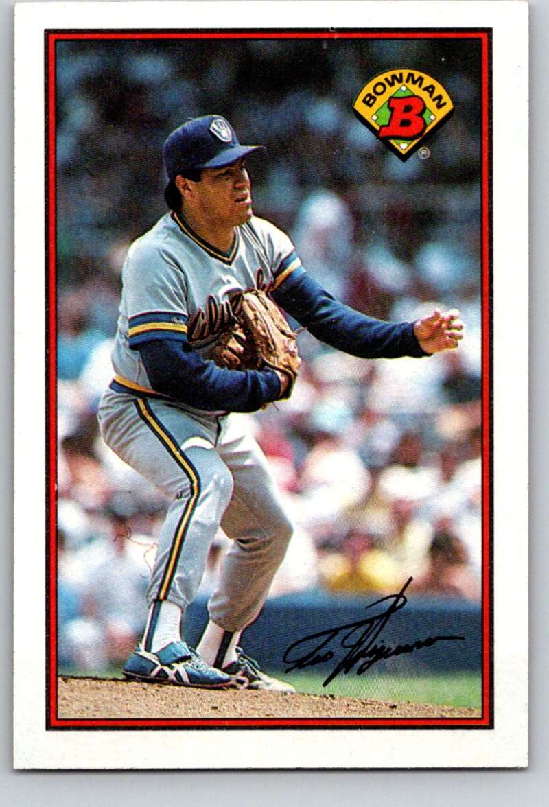 1989 Bowman #129 Teddy Higuera Brewers MLB Baseball Image 1