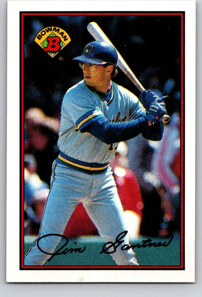 1989 Bowman #141 Jim Gantner Brewers MLB Baseball Image 1
