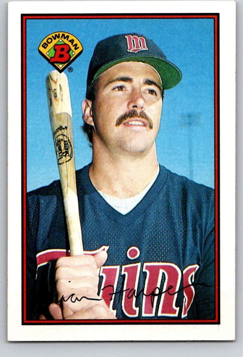 1989 Bowman #155 Brian Harper Twins MLB Baseball Image 1