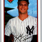 1989 Bowman #182 Bob Brower Yankees MLB Baseball Image 1