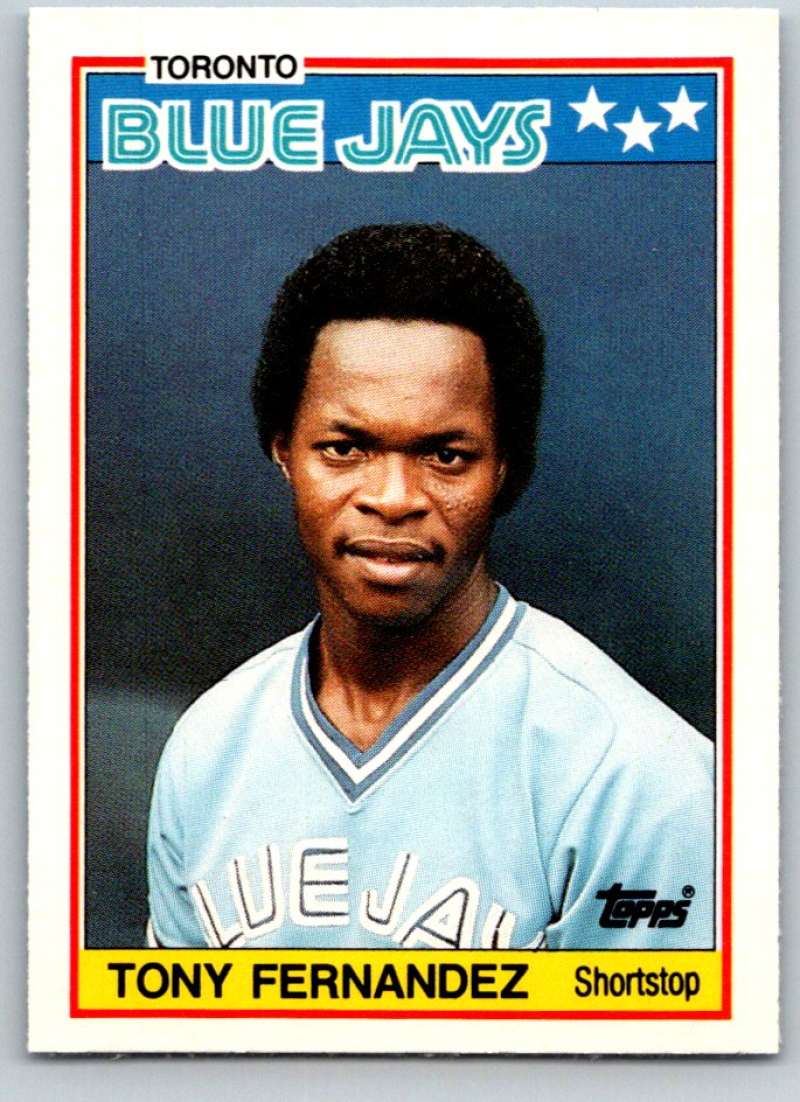 1988 Topps UK Minis #23 Tony Fernandez Blue Jays MLB Baseball Image 1