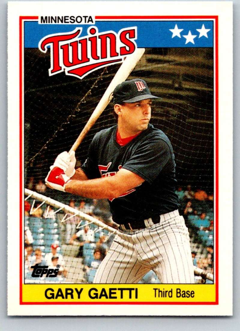 1988 Topps UK Minis #25 Gary Gaetti Twins MLB Baseball Image 1
