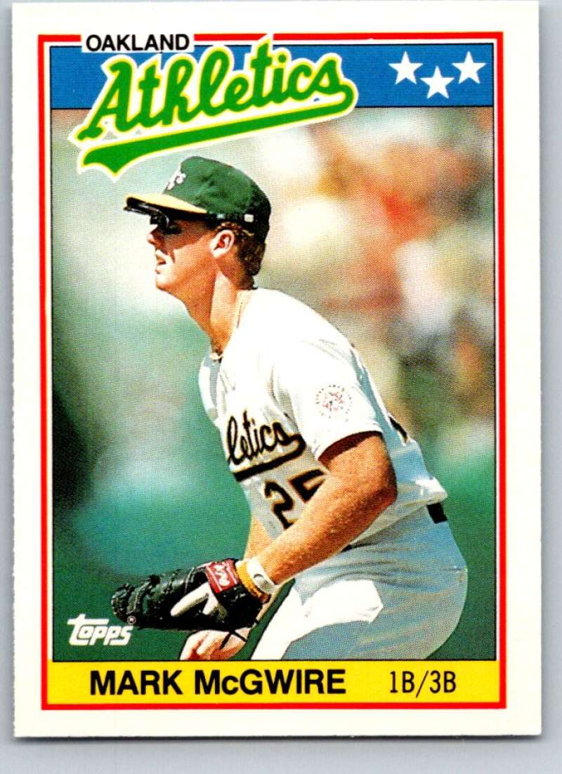 1988 Topps UK Minis #47 Mark McGwire Athletics MLB Baseball