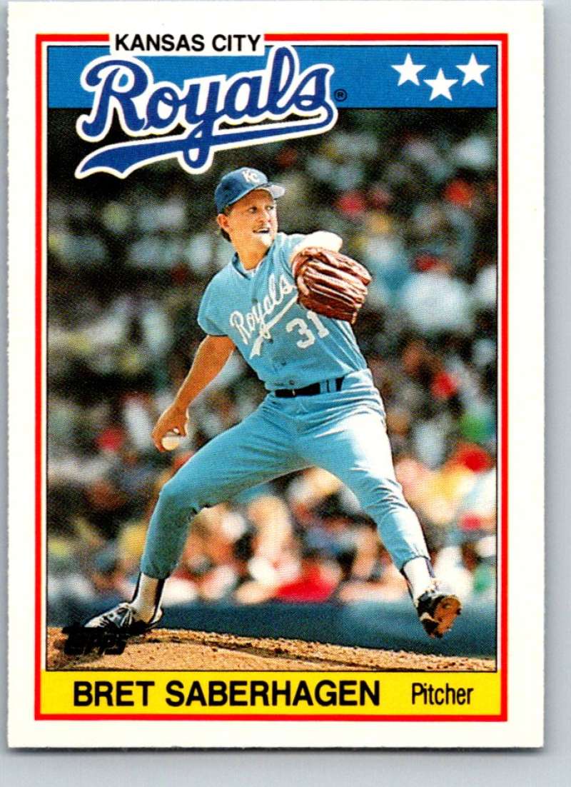 1988 Topps UK Minis #63 Bret Saberhagen Royals MLB Baseball