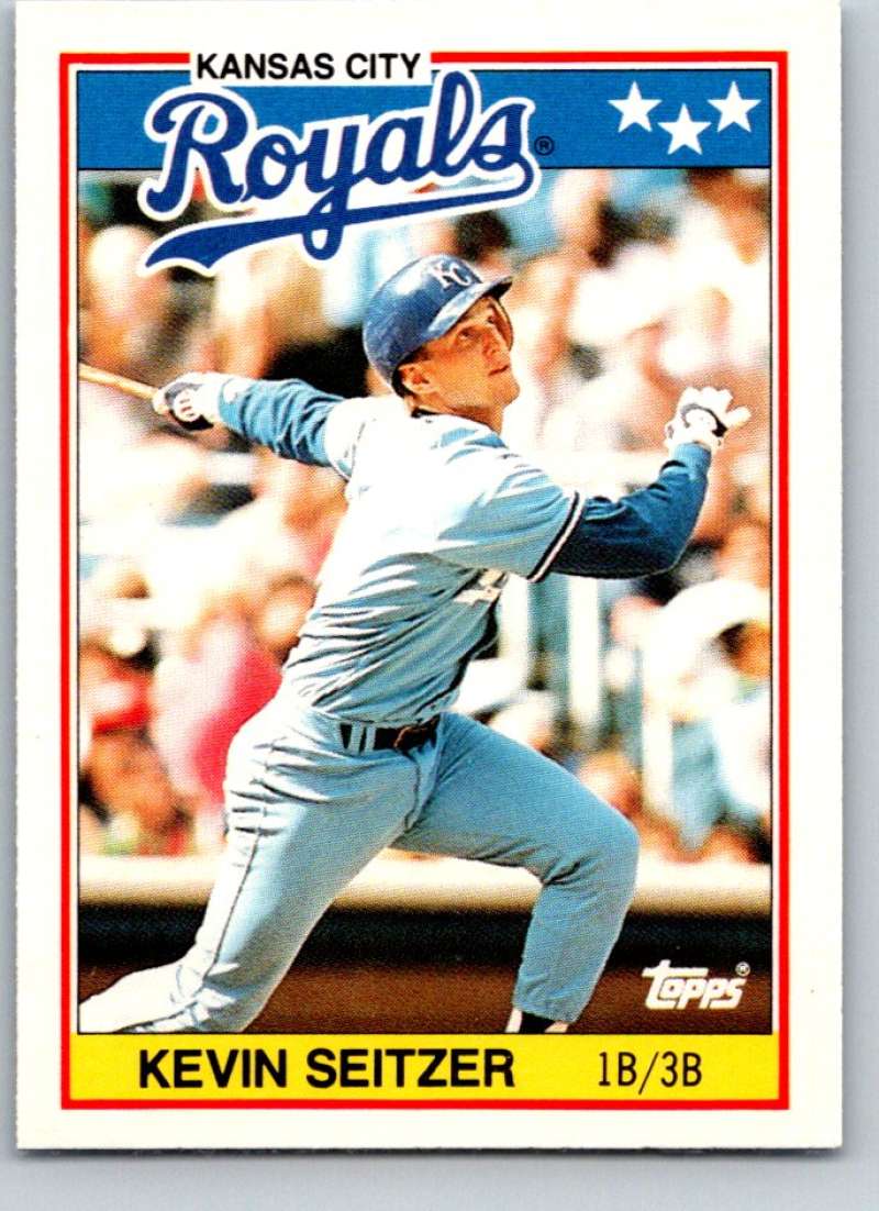 1988 Topps UK Minis #69 Kevin Seitzer Royals MLB Baseball Image 1