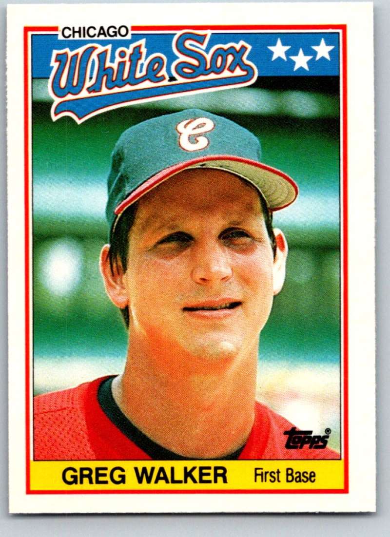 1988 Topps UK Minis #83 Greg Walker White Sox MLB Baseball Image 1