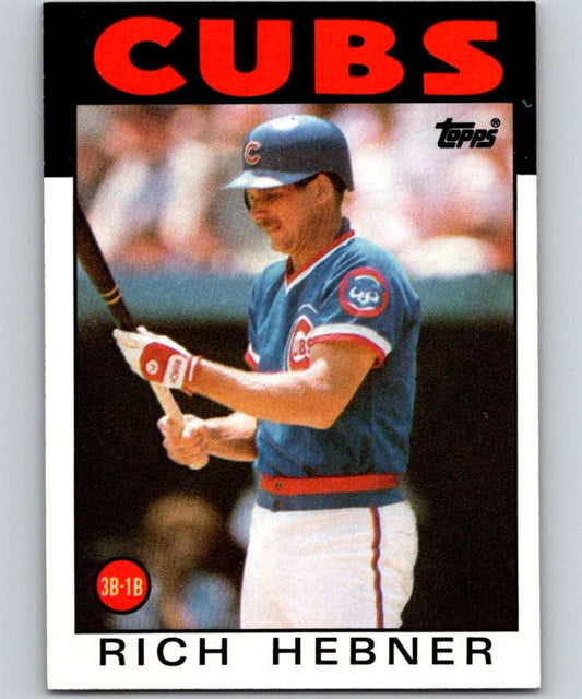1986 Topps #19 Richie Hebner Cubs MLB Baseball Image 1