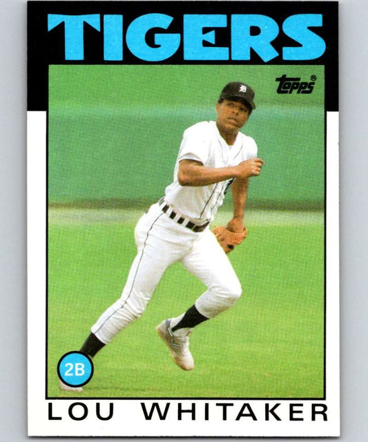 1986 Topps #20 Lou Whitaker Tigers MLB Baseball