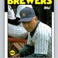 1986 Topps #21 George Bamberger Brewers MG MLB Baseball Image 1