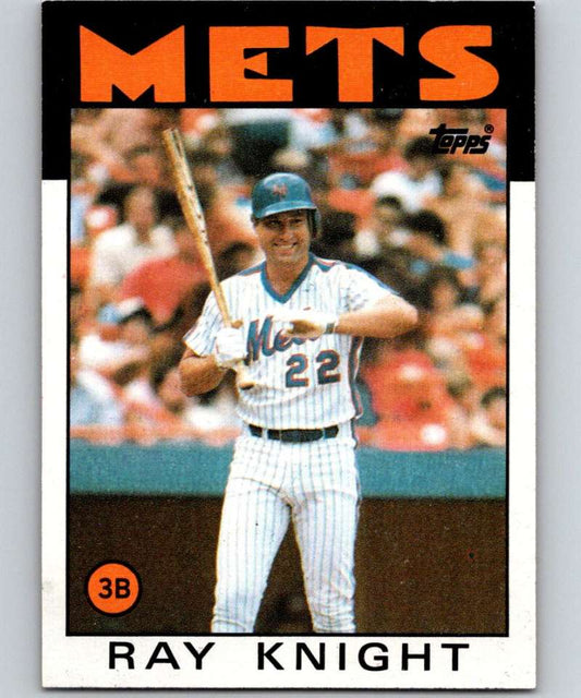 1986 Topps #27 Ray Knight Mets MLB Baseball Image 1
