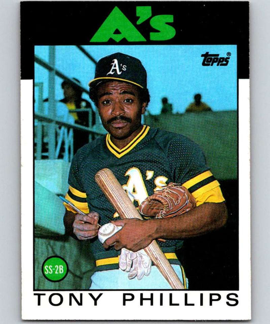 1986 Topps #29 Tony Phillips Athletics MLB Baseball Image 1