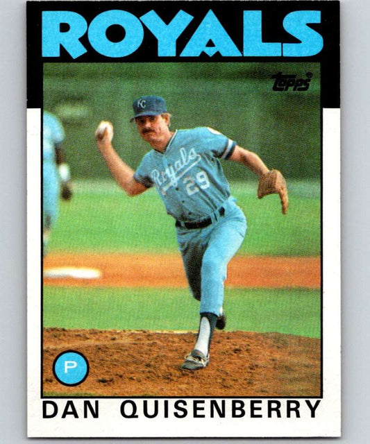 1986 Topps #50 Dan Quisenberry Royals MLB Baseball Image 1