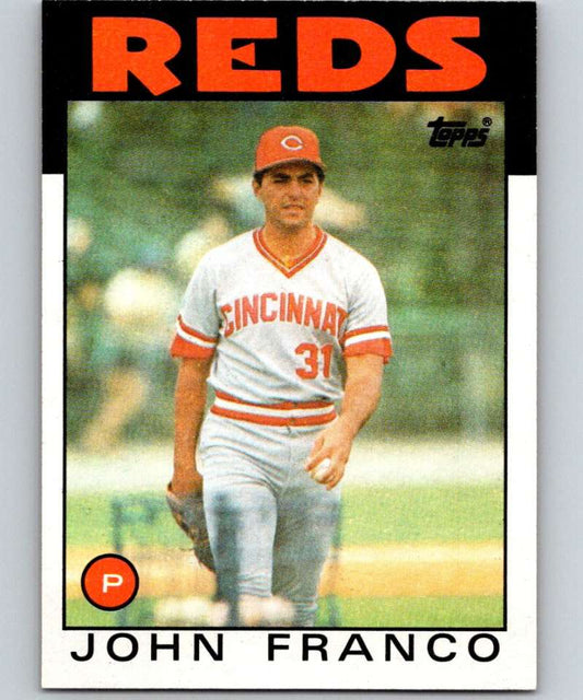 1986 Topps #54 John Franco Reds MLB Baseball Image 1