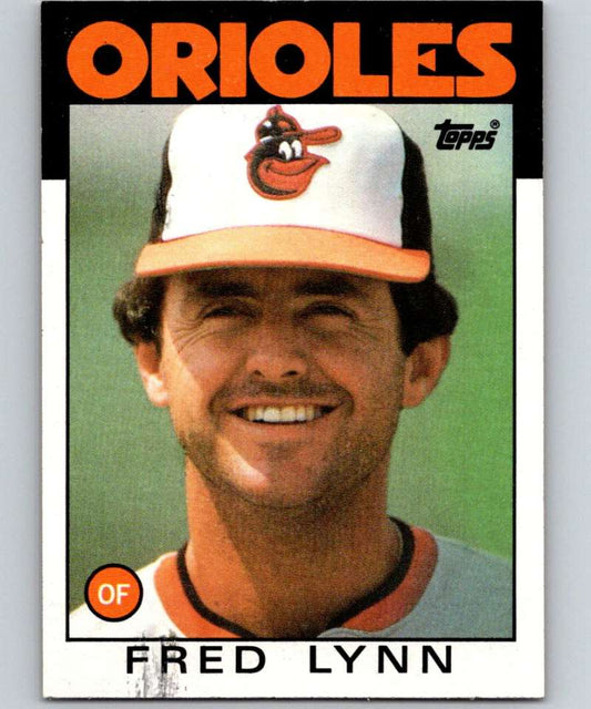 1986 Topps #55 Fred Lynn Orioles MLB Baseball Image 1