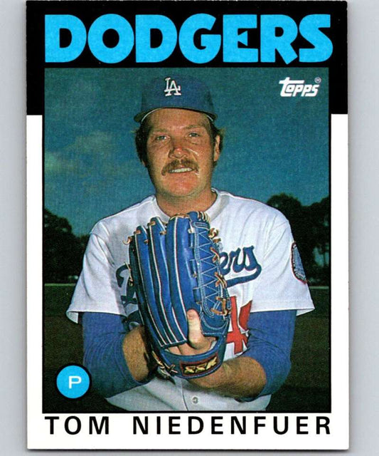 1986 Topps #56 Tom Niedenfuer Dodgers MLB Baseball Image 1