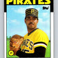 1986 Topps #75 Jose DeLeon Pirates MLB Baseball Image 1