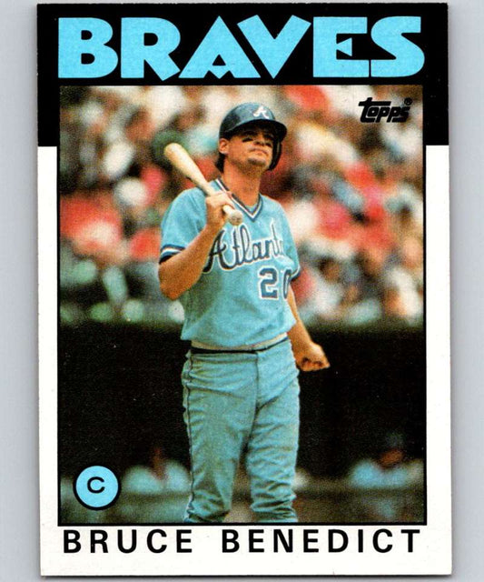 1986 Topps #78 Bruce Benedict Braves MLB Baseball Image 1