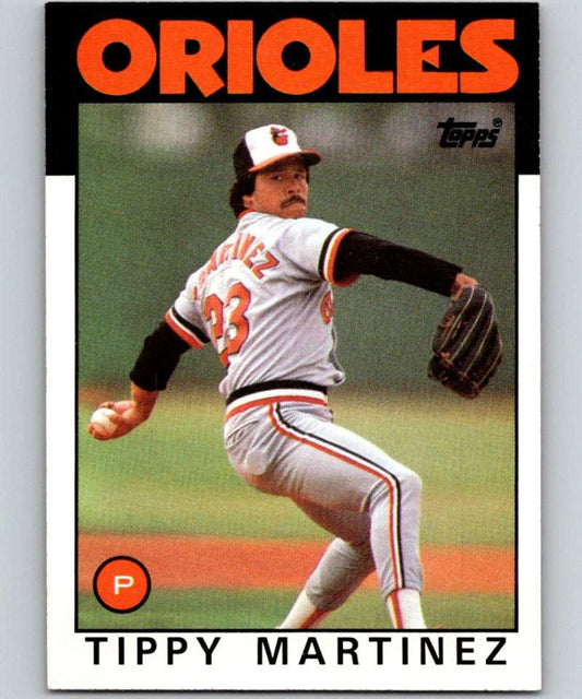 1986 Topps #82 Tippy Martinez Orioles MLB Baseball Image 1