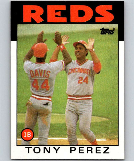 1986 Topps #85 Tony Perez Reds MLB Baseball Image 1