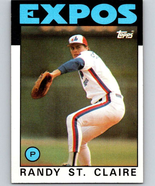 1986 Topps #89 Randy St. Claire Expos MLB Baseball Image 1