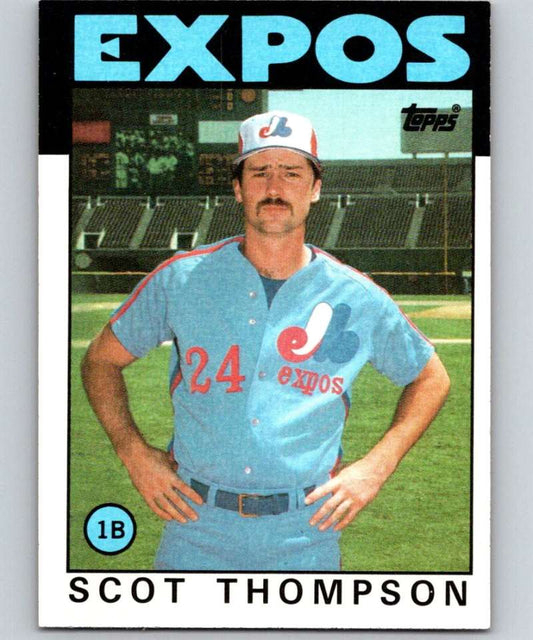 1986 Topps #93 Scot Thompson Expos MLB Baseball Image 1