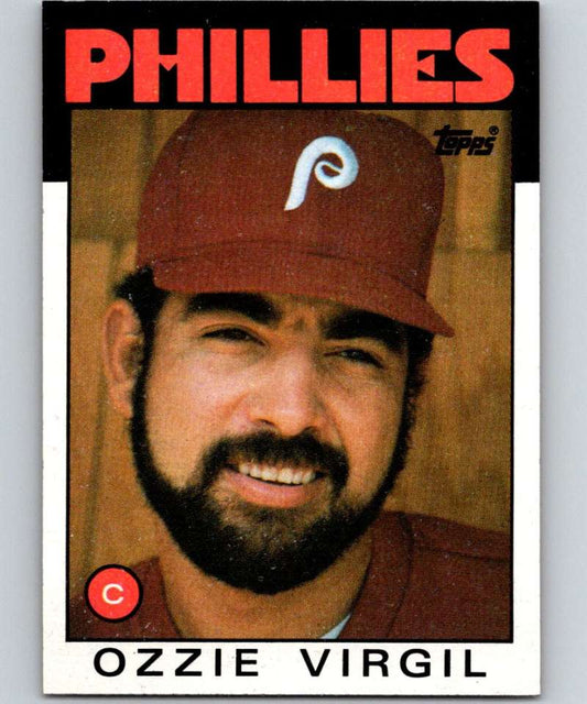 1986 Topps #95 Ozzie Virgil Phillies MLB Baseball Image 1