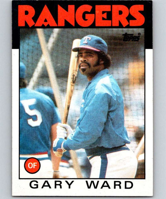 1986 Topps #105 Gary Ward Rangers MLB Baseball Image 1